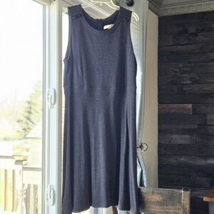 Loft Plus Elegant Grey Sleeveless Dress 18W